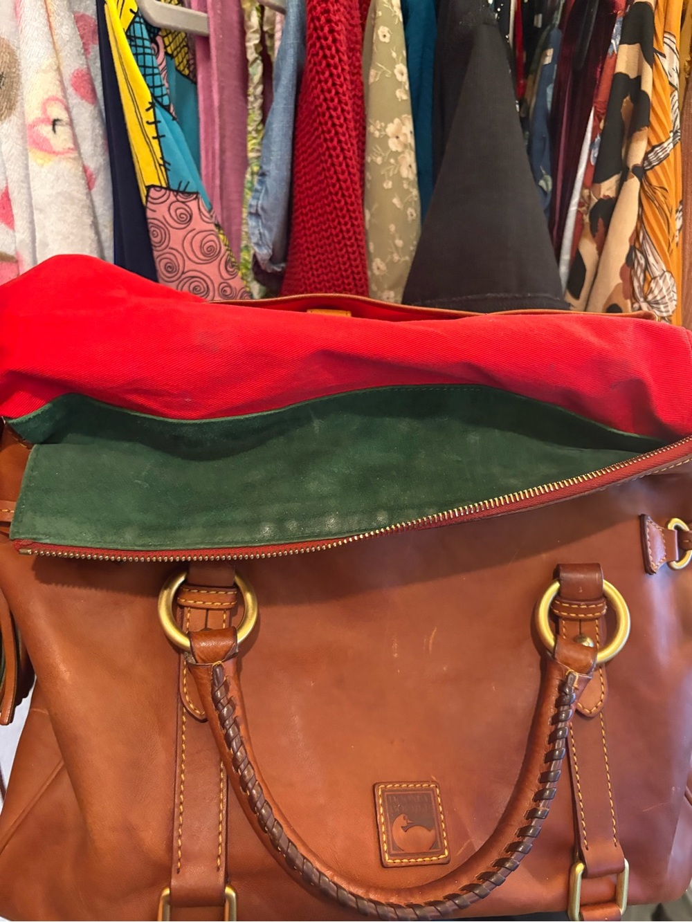 Dooney & Bourke | Large Florentine Leather Satchel | Patina - Picture 11 of 16